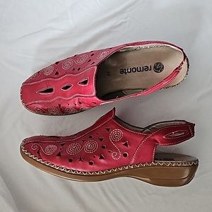 Shoes - Red leather Remonte shoes